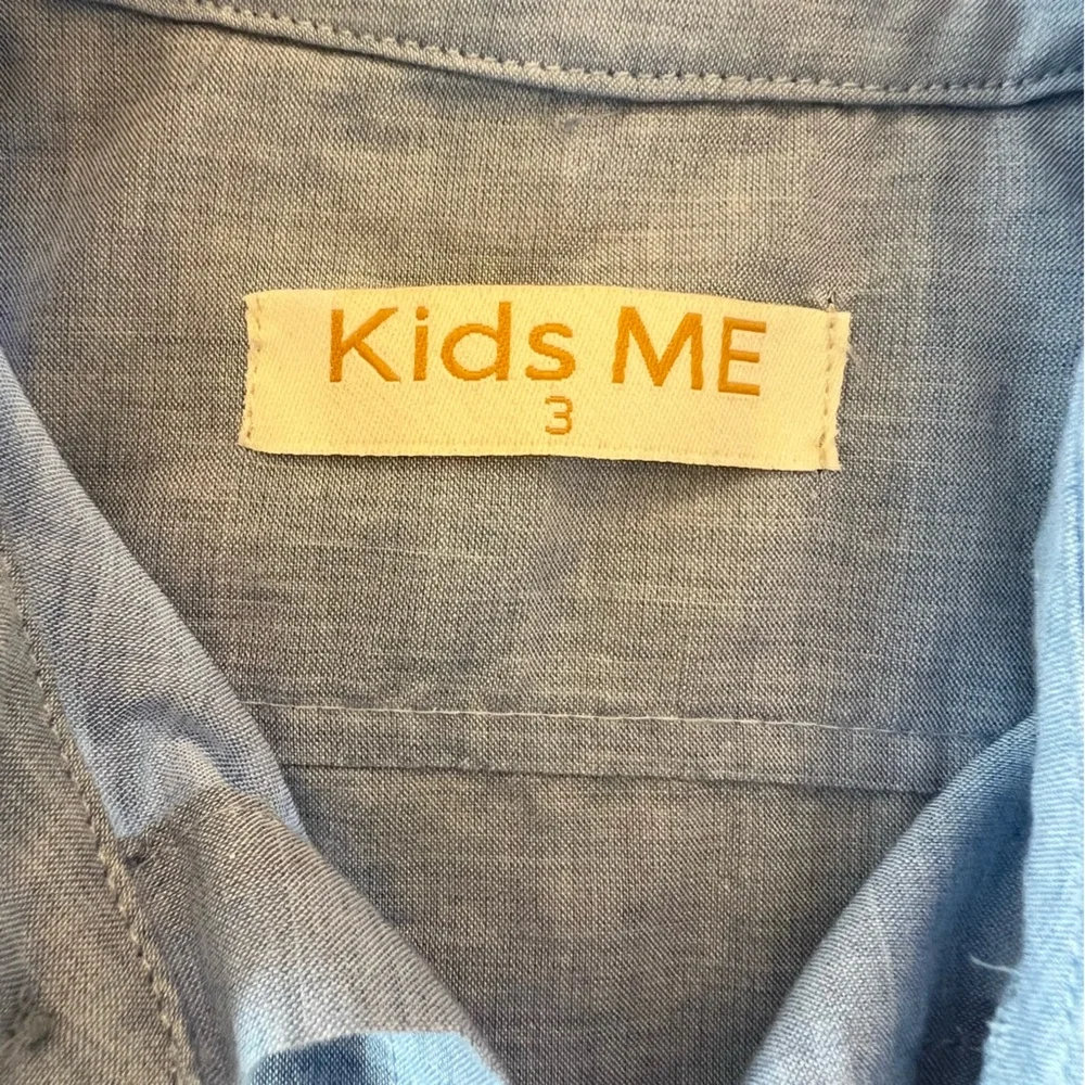 Light Blue Button-Down toddler‎ Kids Shirt 3T